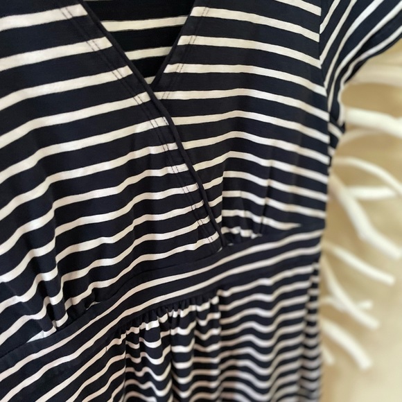 Boden navy blue and white striped dress - Picture 4 of 6